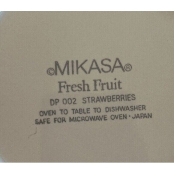Mikasa Fresh Fruit Strawberries Set Of 6 Soup Bowls 8.5" Vintage Made in Japan - Picture 4 of 4